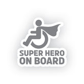 Super Hero on Board Handicap Sticker